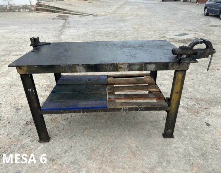 - LOT OF METAL WORK TABLES