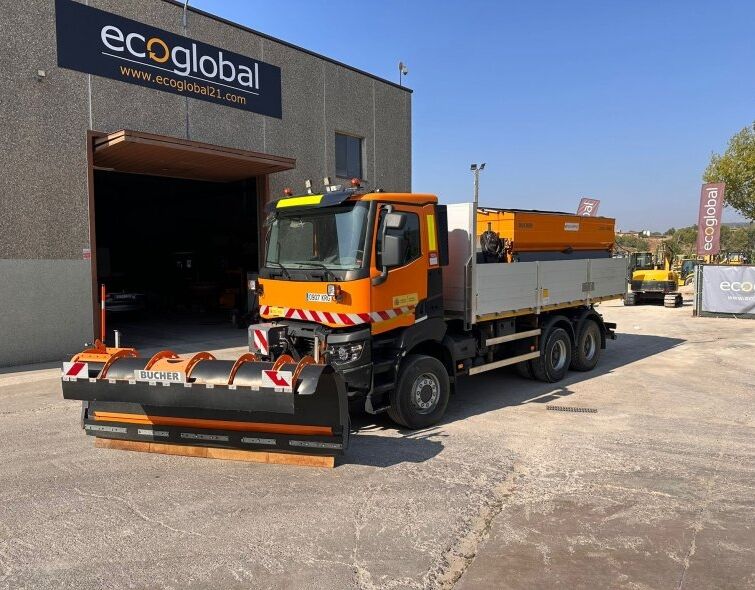 RENAULT K460 6x6 ***CHASSE-NEIGE AVEC SALIÈRE***utilisé