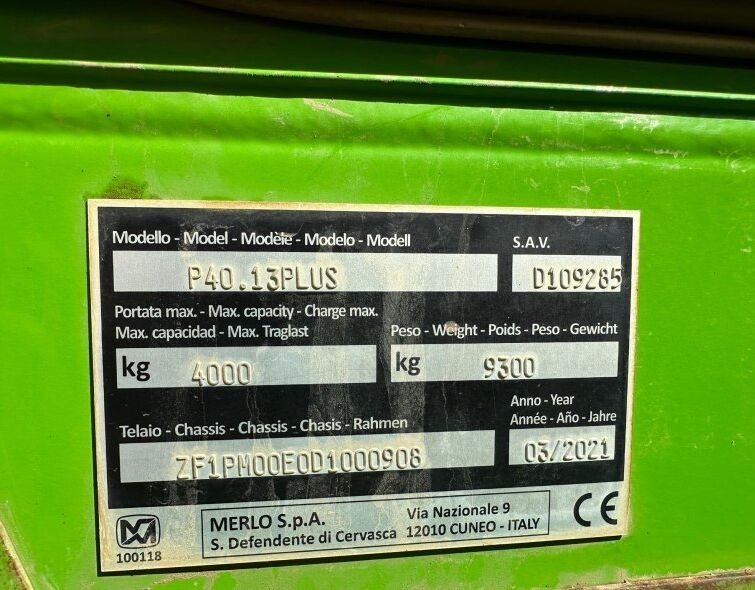 MERLO  P40.13 PLUS***2021***