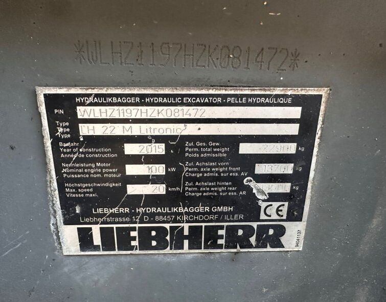 LIEBHERR  LH22 M**SCRAP DEALER***