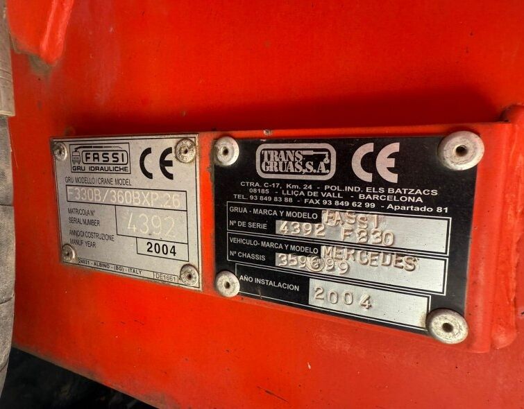 MERCEDES ACTROS 2640 DUMP CRANE