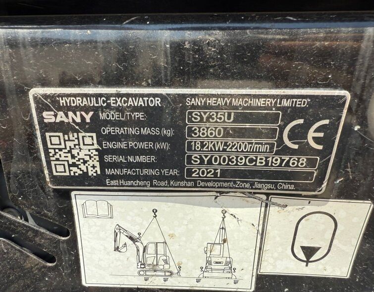 SANY  SY35U***FULL EQUIP A/C***