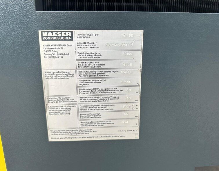- COMPRESSOR KAESER AS36 AMB ASSECADOR