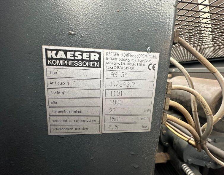 - COMPRESSOR KAESER AS36 AMB ASSECADOR