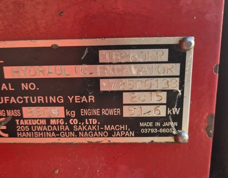 TAKEUCHI TB280 FR
