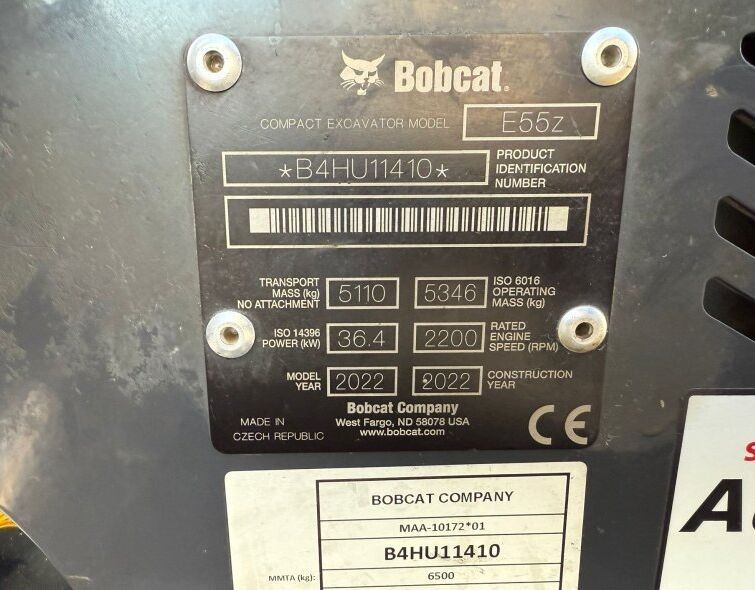 BOBCAT E55Z***ÉQUIPEMENT COMPLET//680H !****