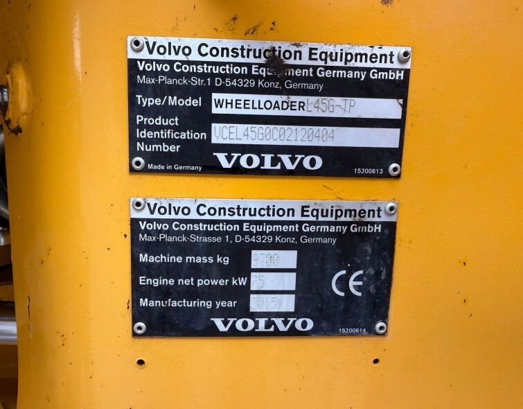 VOLVO L45G***ENREGISTRÉ***