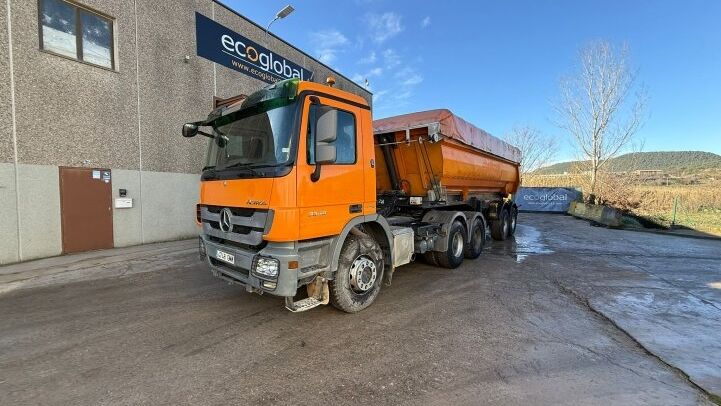 MERCEDES BENZ CAMION TRACTEUR + CAMION BENNE MEILLE